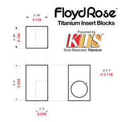 KTS x Floyd Rose Titanium String Lock Insert Blocks Floyd Rose